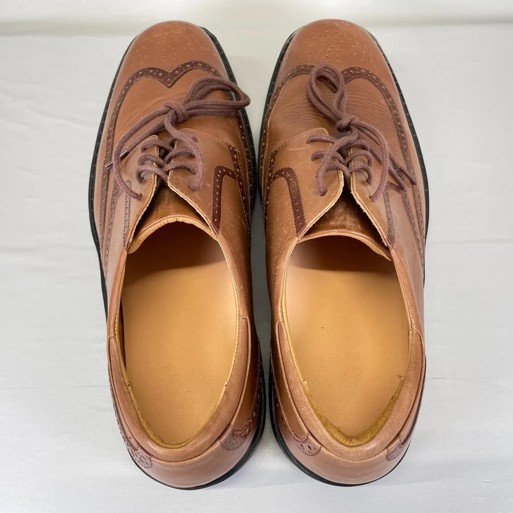 Dr. Comfort Wing Oxford Shoes Mens Size 12 XW Brown Leather Lace Up Diabetic